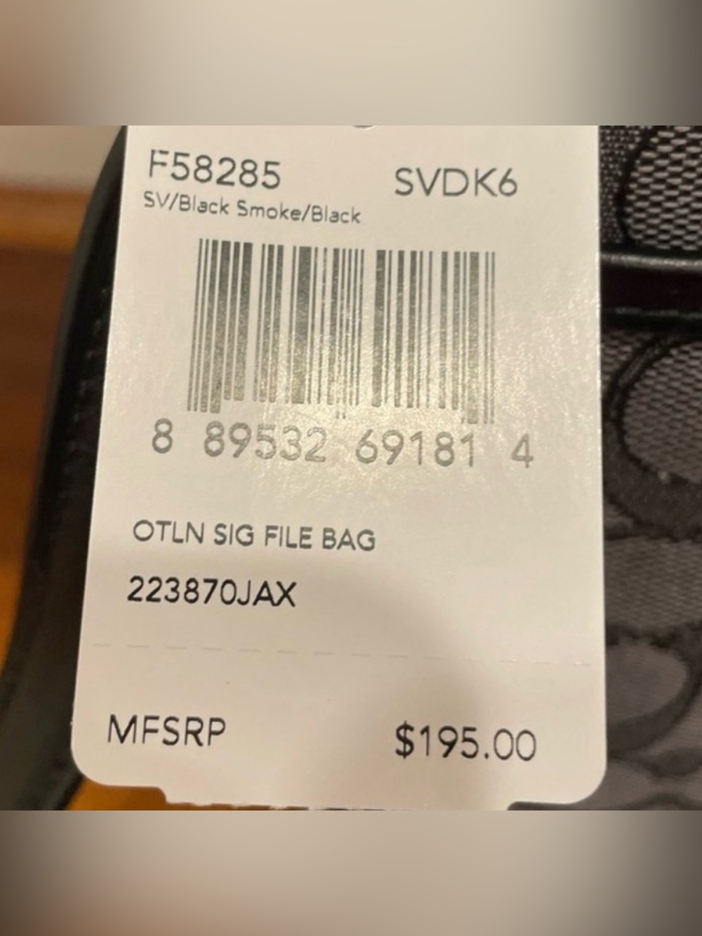 COACH F58285🩶🖤BLACK AND GRAY🖤🩶SIGNATURE JACQUARD FILE CROSSBODY BAG 🌟EUC🌟 - Picture 15 of 17